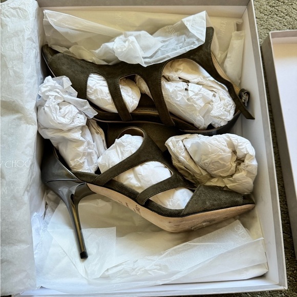 Jimmy Choo Tendor Suede Heels - Picture 9 of 9